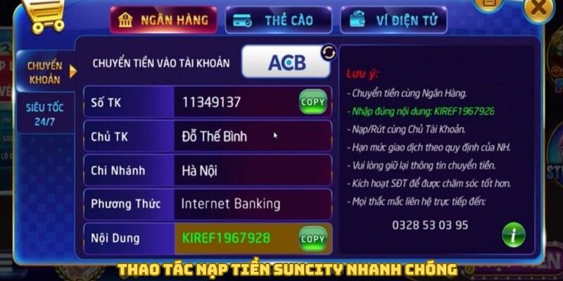 thao-tac-nap-tien-suncity-nhanh-chong